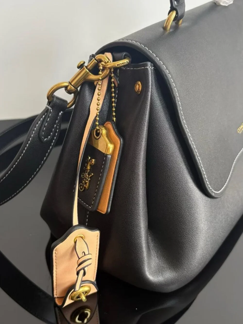 COACH Slouchy Rogue Top Handle Bag